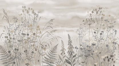 Green Mist Meadow Wallpaper Mural - 6