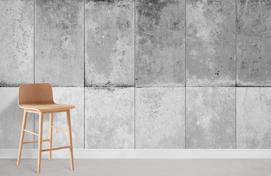 Modern Concrete Textured Grey Wallpaper Mural