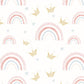 Charming Pastel Rainbow Nursery Mural Wallpaper