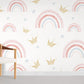 Charming Pastel Rainbow Nursery Mural Wallpaper