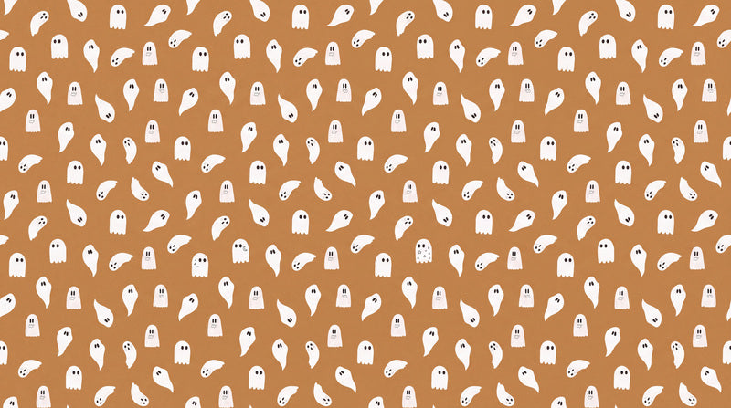 Tiny White Ghosts Halloween Wallpaper Mural - image 2