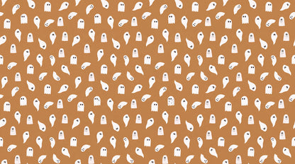 Tiny White Ghosts Halloween Wallpaper Mural - image 2