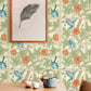 Floral Aviary Delight Mural Wallpaper