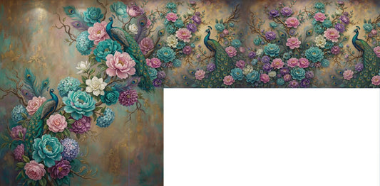 Sample of Custom Peacock Wallpaper Mural