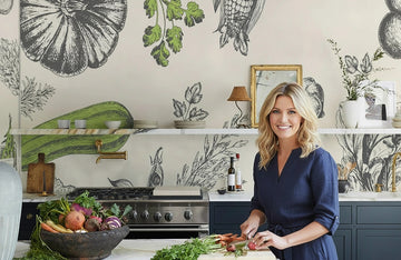 Botanical Vegetable Kitchen Mural Wallpaper