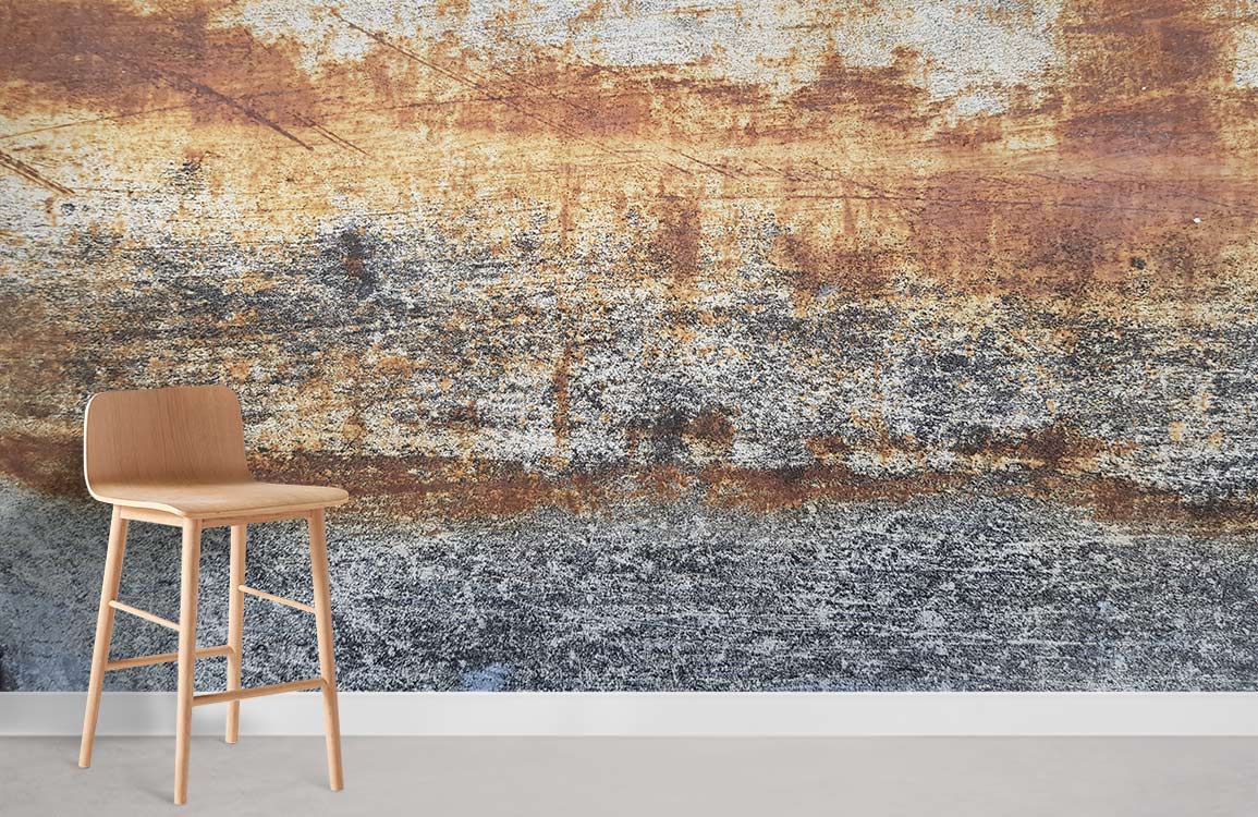 Rustic Metallic Gold Textured Mural Wallpaper