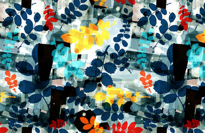 Modern Abstract Lines Colorful Mural Wallpaper