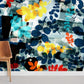 Abstract Floral Mosaic Mural Wallpaper