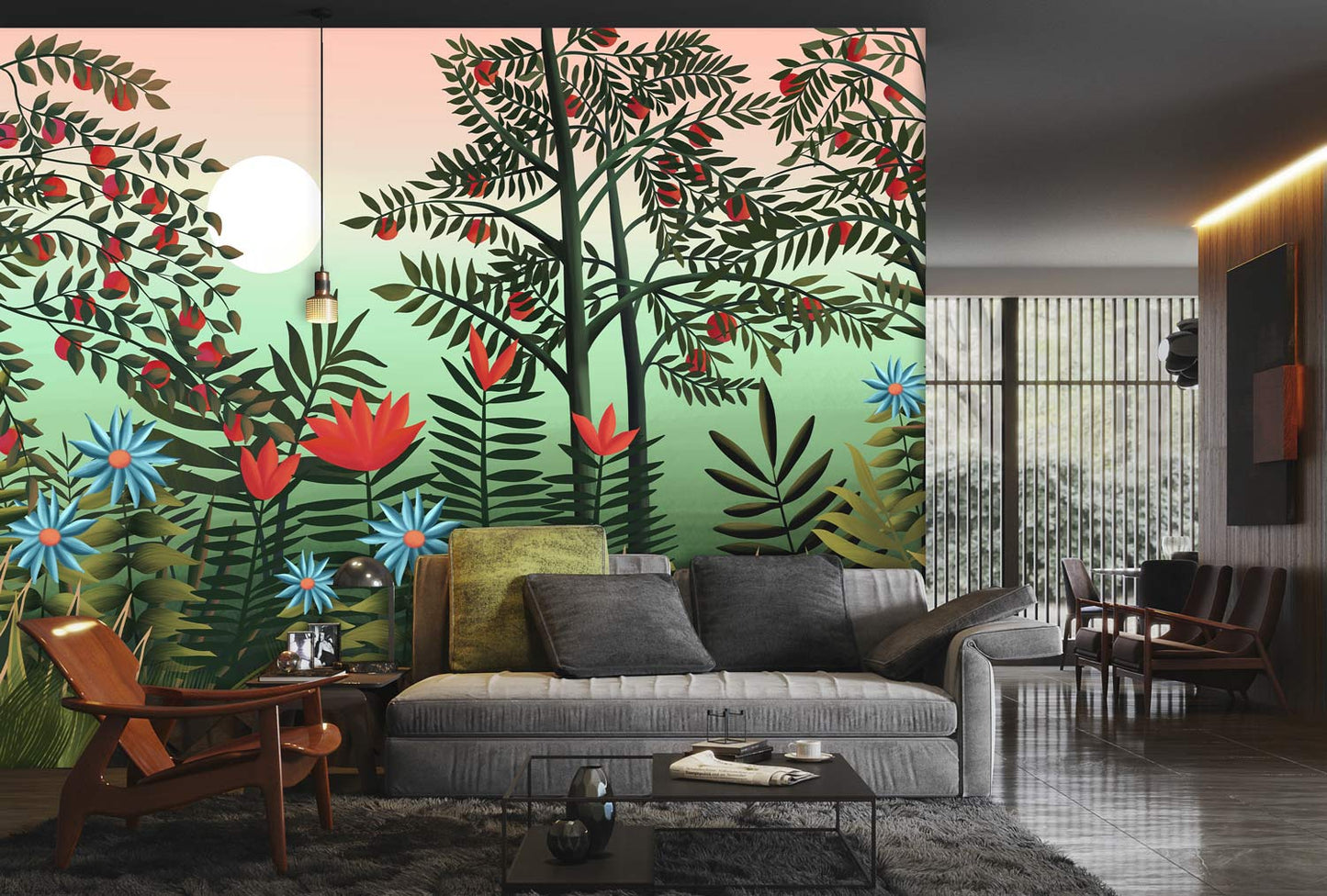 Tropical Botanical Garden Wallpaper Mural