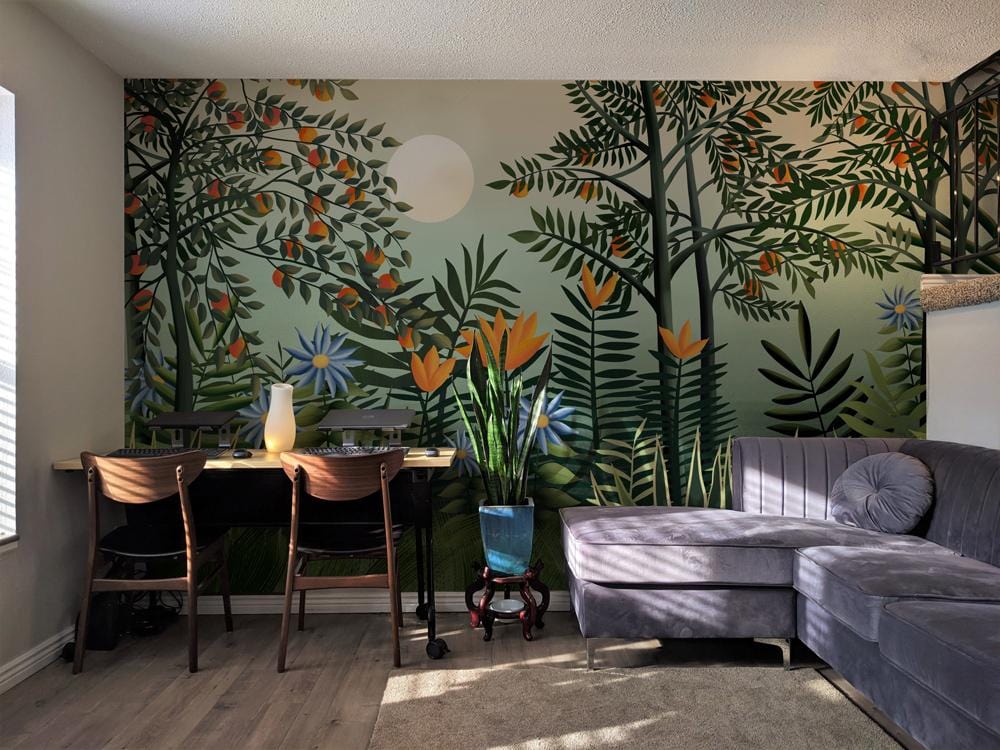 Tropical Botanical Garden Landscape Mural Wallpaper