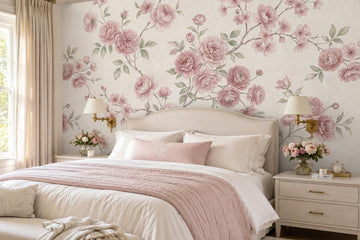 Blush Climbing Roses Wallpaper Mural