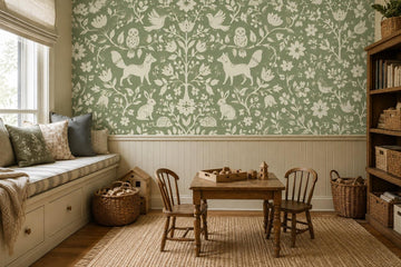 Mauve Orchid Meadow Wallpaper Mural