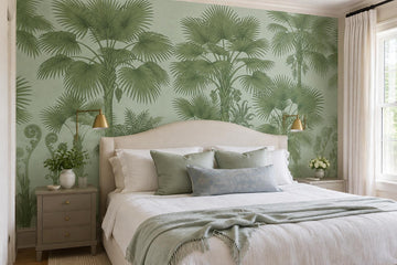 Mint Fan Palm and Fern Wallpaper Mural