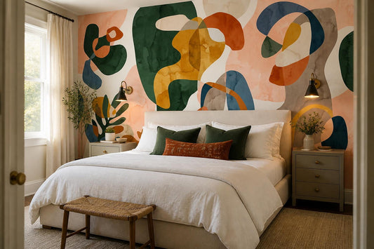 Organic Abstract Shapes Wallpaper Mural 1