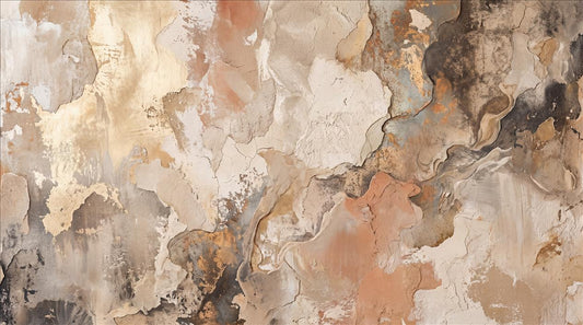 Beige Blush Marbled Abstract Wallpaper Mural 2