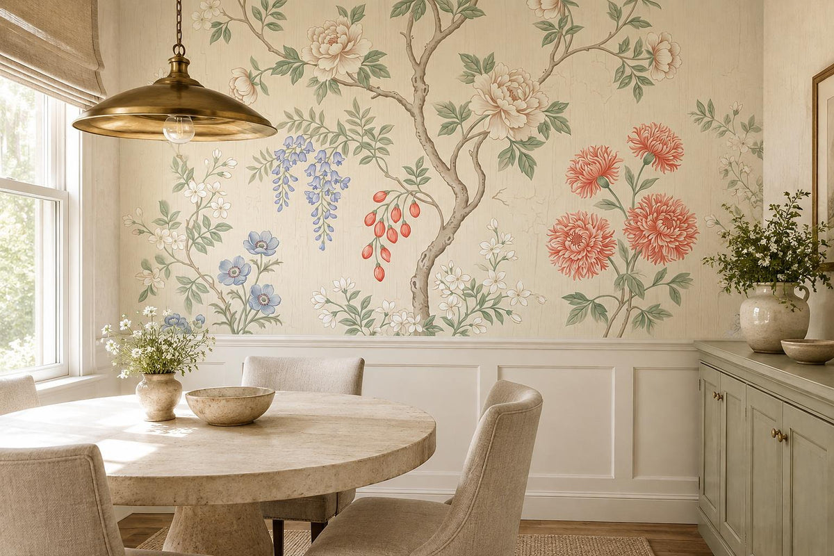 Flowering Tree Garden Wallpaper Mural 3