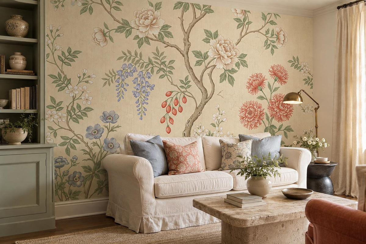 Flowering Tree Garden Wallpaper Mural 5