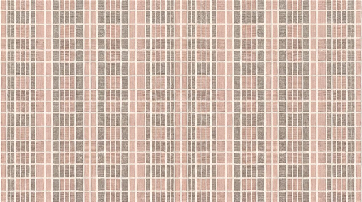 Blush Fine Plaid Grid Wallpaper Mural