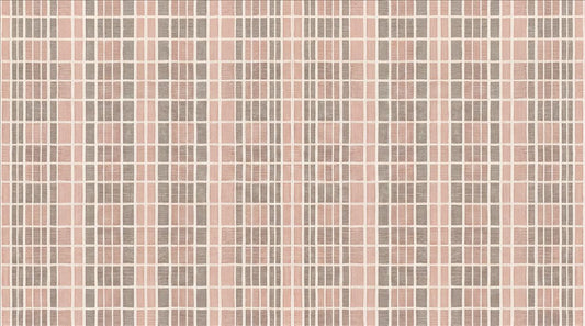 Blush Fine Plaid Grid Wallpaper Mural