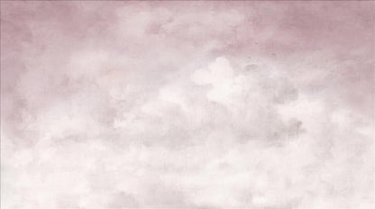 Misty Pink Clouds Wallpaper Mural - pattern detail