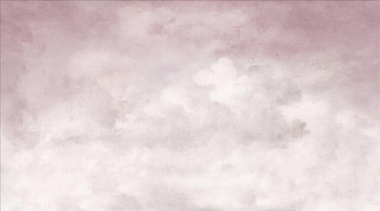 Misty Pink Clouds Wallpaper Mural - pattern detail