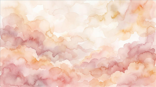 Soft Blush Alcohol Ink Clouds Wallpaper Mural - image 2