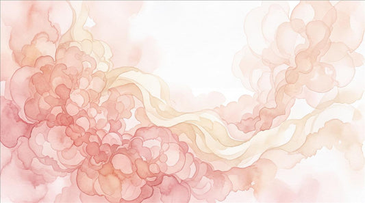 Romantic Blush Floral Ink Wash Wallpaper Mural - image 2