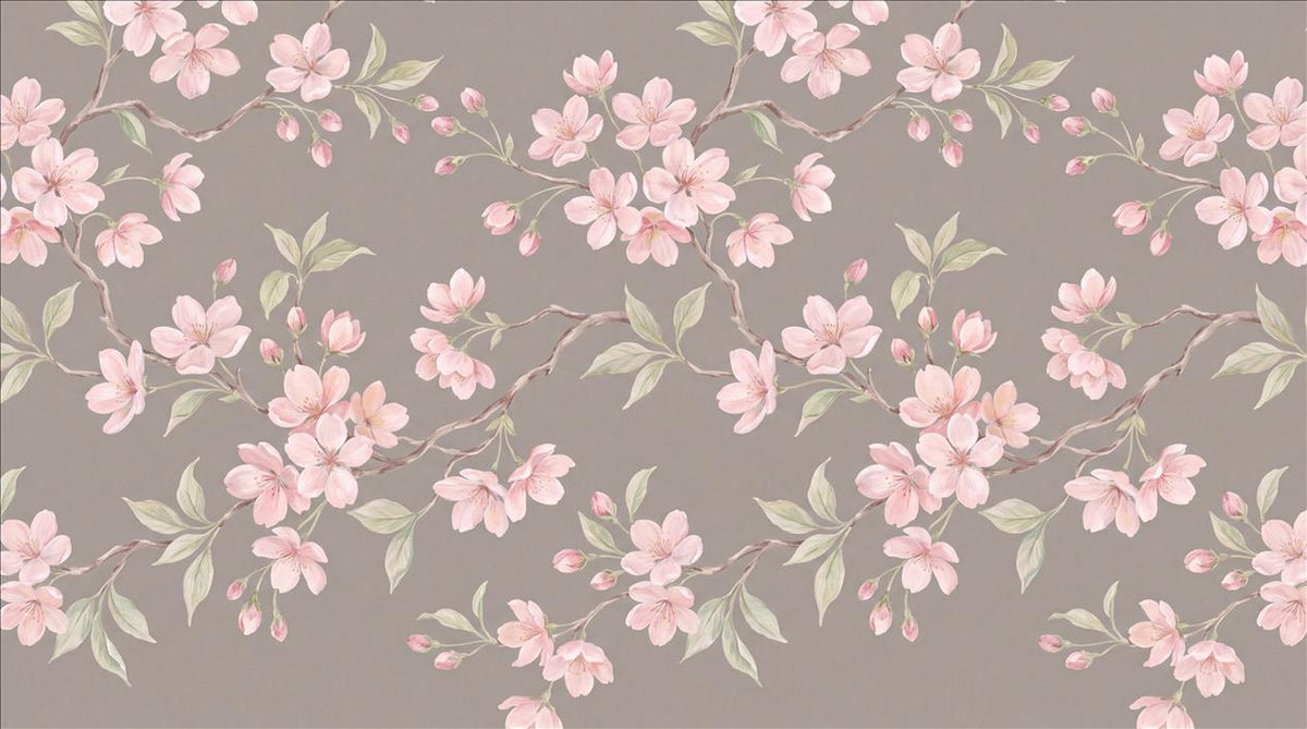 Gentle Pink Blossom Branches Wallpaper Mural