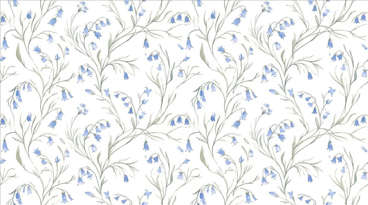 Delicate Bluebell Vines Wallpaper Mural - image 2