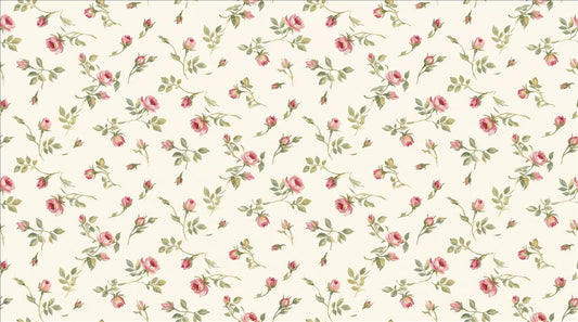 Charming Tiny Rose Sprigs Wallpaper Mural - image 2