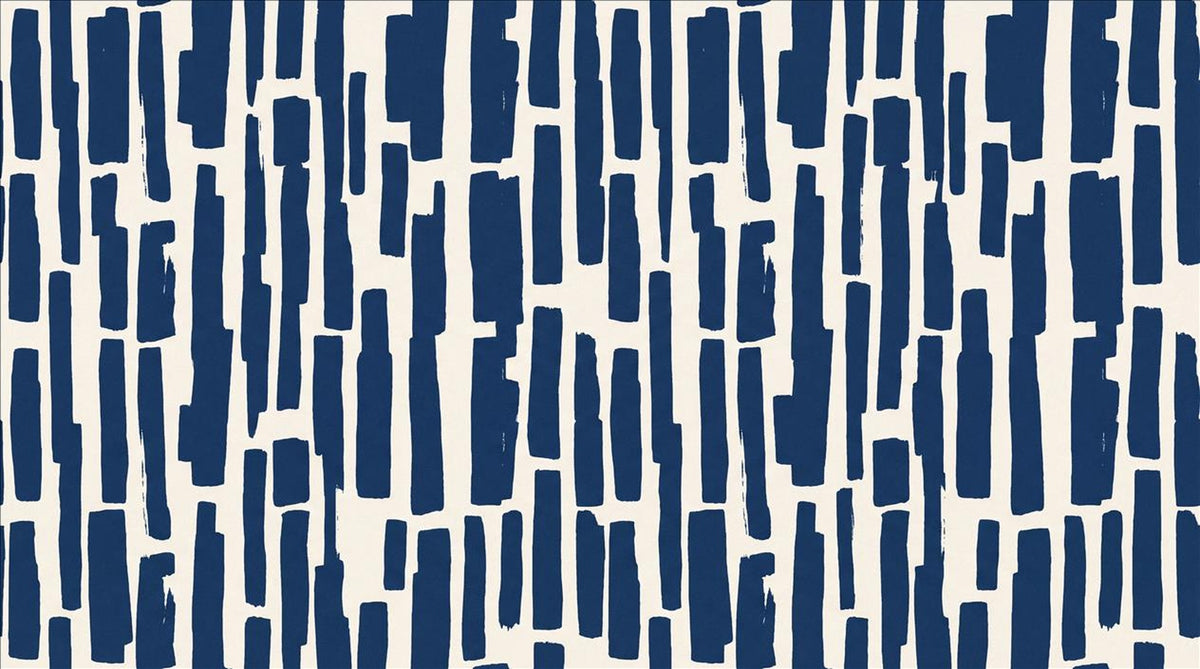 Bold Navy Block Strokes Wallpaper Mural - image 2