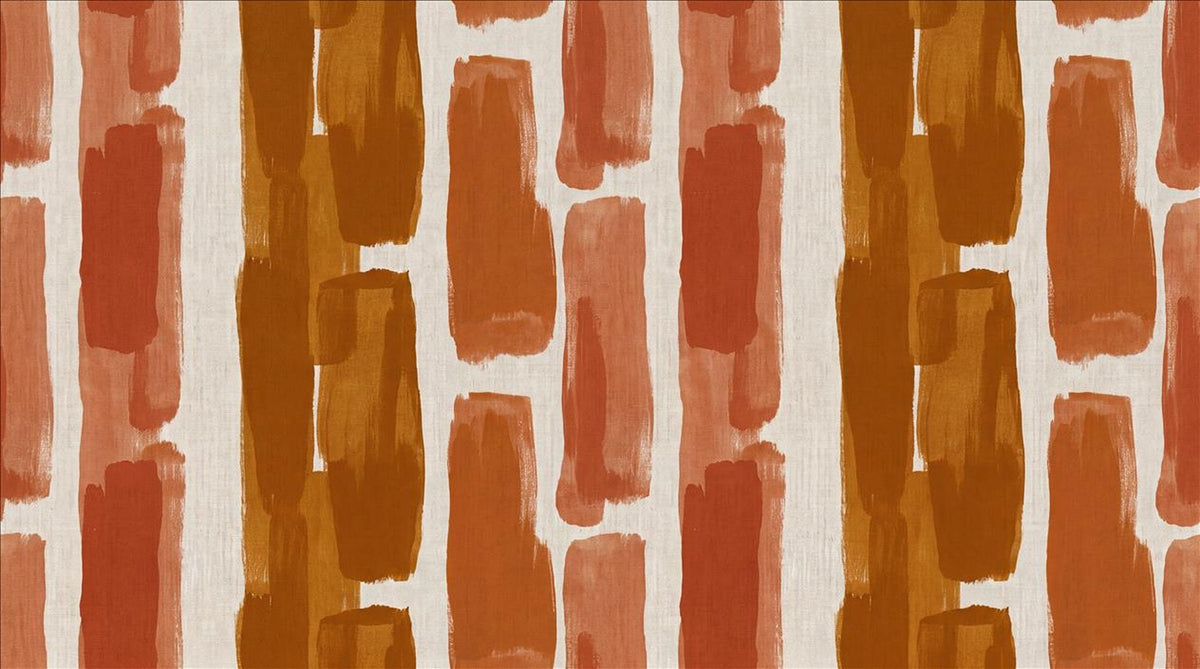 Warm Rust Block Strokes Wallpaper Mural - image 2