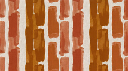Warm Rust Block Strokes Wallpaper Mural - image 2
