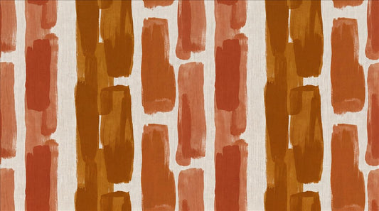 Warm Rust Block Strokes Wallpaper Mural - image 2