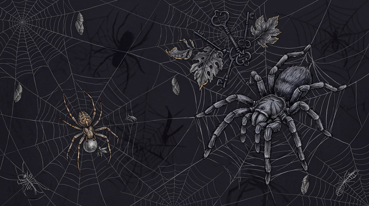 Giant Spiders and Webs Halloween Wallpaper Mural