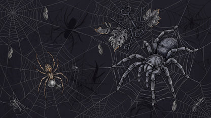 Giant Spiders and Webs Halloween Wallpaper Mural - image 2