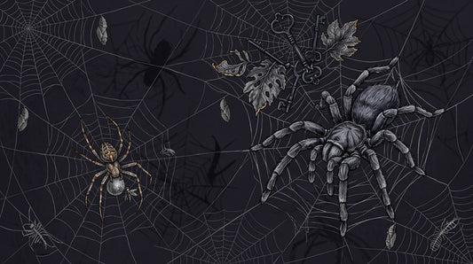 Giant Spiders and Webs Halloween Wallpaper Mural - image 2