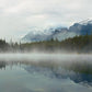 Misty Mountain Lake Serene Mural Wallpaper