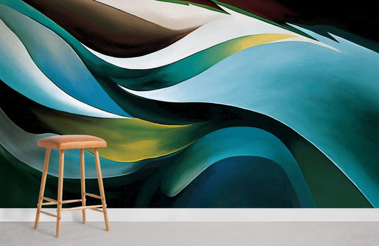 Modern Abstract Artistic Wave Mural Wallpaper