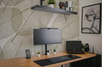 Wallpaper mural with a lot of lines for the study room
