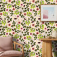 Botanical Green Leaf Floral Mural Wallpaper