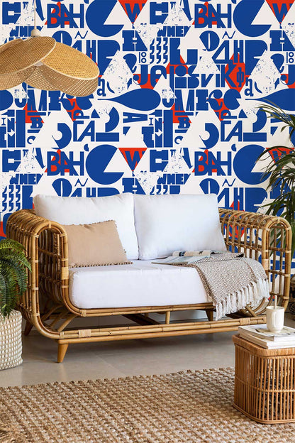 Vintage Letters customized wallpaper for kids and teenager