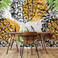 Tropical Pineapple Sketch Mural Wallpaper