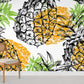 Tropical Pineapple Sketch Mural Wallpaper