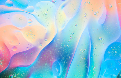 Abstract Watercolor Pink Blue Wallpaper Mural