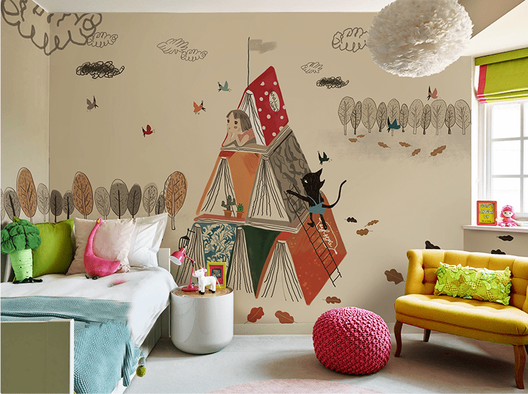 Whimsical Fairytale Forest Mural Wallpaper