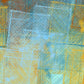 Papier peint mural bleu orange géométrique abstrait