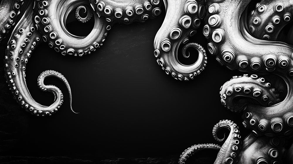 Midnight Kraken Tentacles Mural Wallpaper