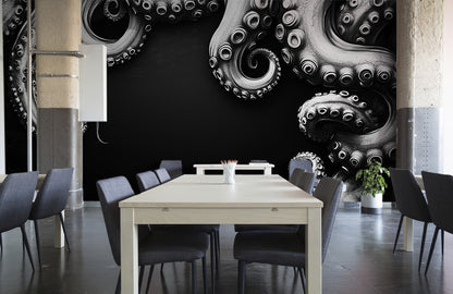 Midnight Kraken Tentacles Mural Wallpaper