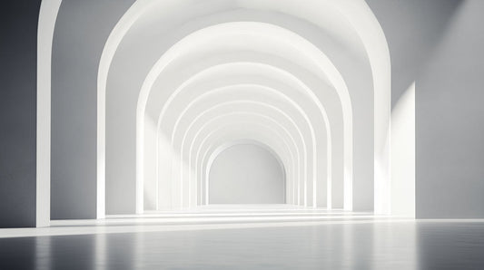 Minimal White Archway Mural Wallpaper